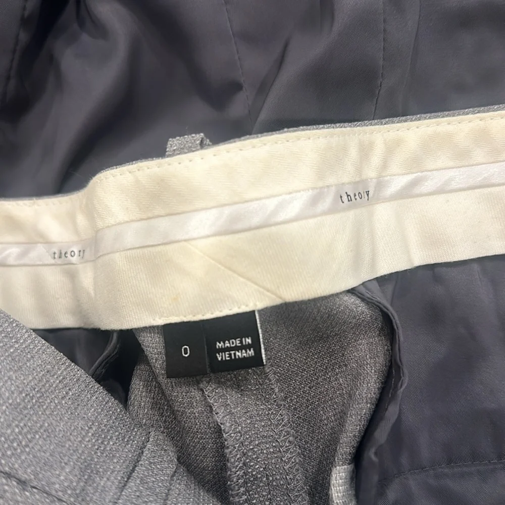 Theory 2 Piece Suit- Wool Grey Blazer and Trousers - Picture 8 of 13